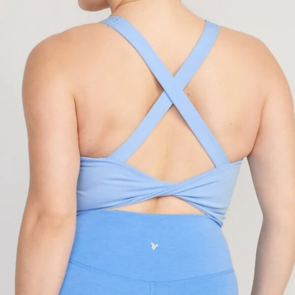 Light Support PowerChill Cross-Back Longline Sports Bra - Picture 1 of 5